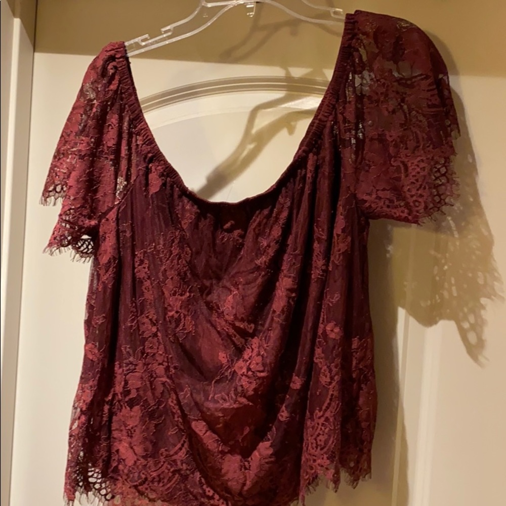 NWOT American Eagle outfitters burgundy blouse